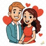 Pareja romántica san Valentín PNG ai