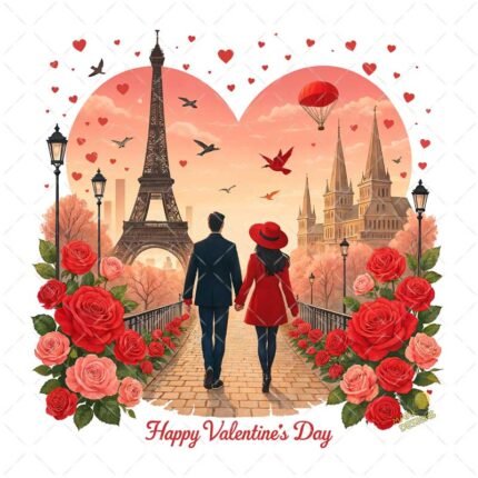 Happy Valentines Day pareja PNG