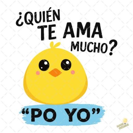 Pollo Frase Romántica PNG ai