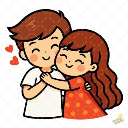 Pareja tierna san Valentín PNG ai