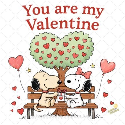 You are my Valentine snoopy PNG