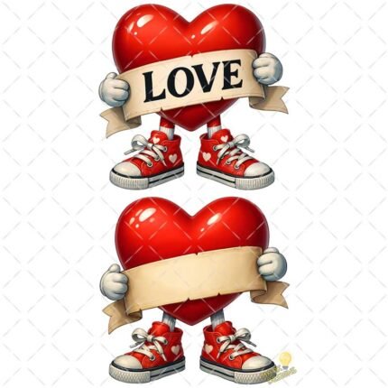 2 Corazones San Valentín Novios PNG