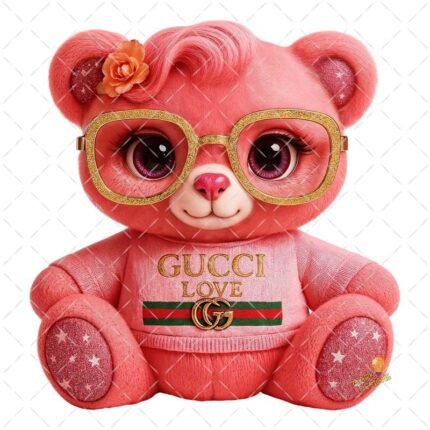 Oso Gucci Rosa Love PNG