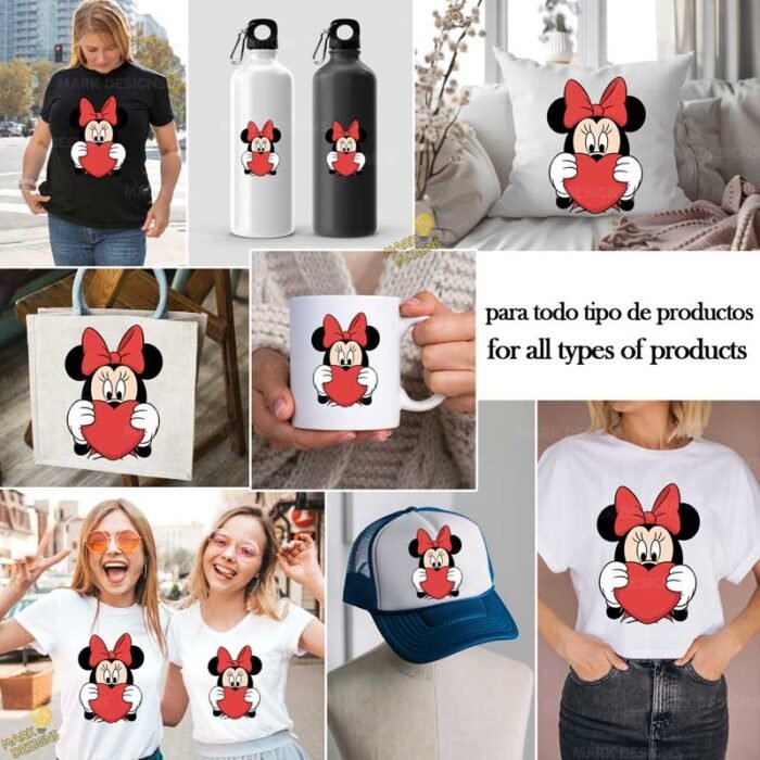 Minnie mouse san Valentín PNG ai