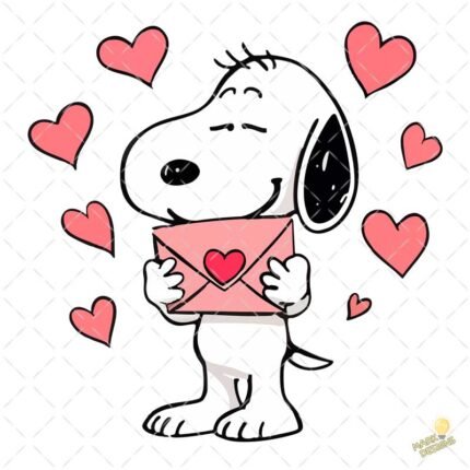 Snoopy san Valentín PNG ai