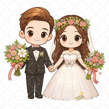 Pareja Recién Casados PNG