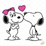 Pareja de Snoopy PNG ai