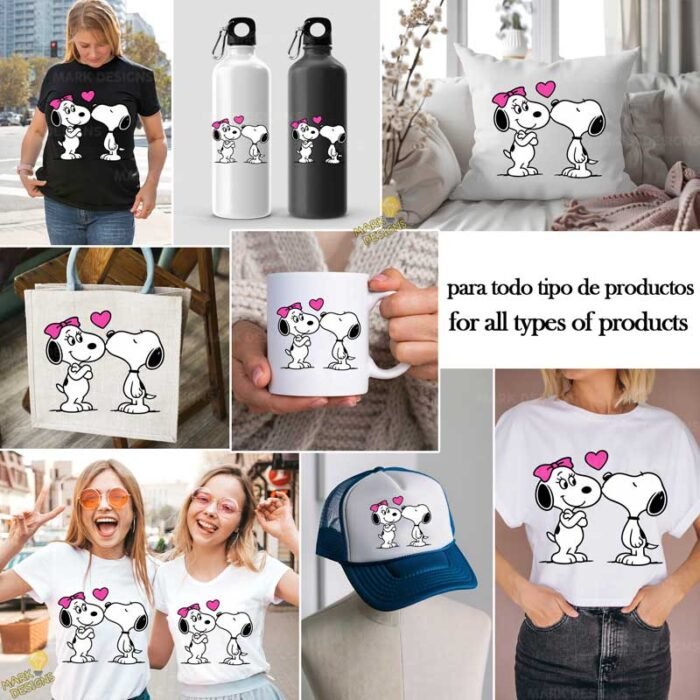 Pareja de Snoopy PNG ai