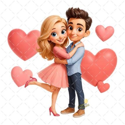 Pareja Enamorados San Valentín PNG