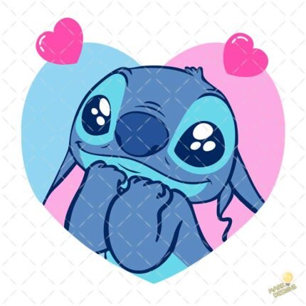 Stitch romántico PNG ai