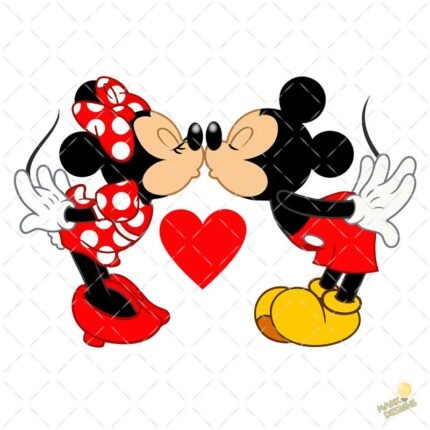 Mickey y Minnie san Valentín PNG ai