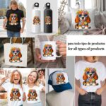 Perro Flores Amor PNG