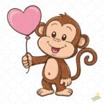 Mono San Valentín PNG ai