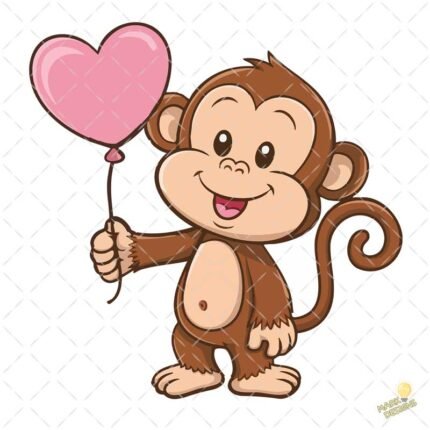 Mono San Valentín PNG ai