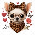 Perro Lentes Love PNG