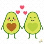 Pareja aguacates san Valentín PNG ai