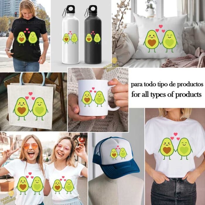 Pareja aguacates san Valentín PNG ai