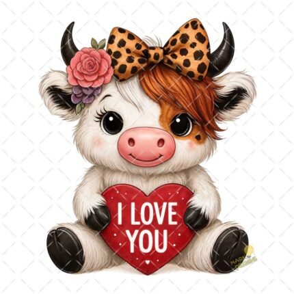 Vaca I love you PNG