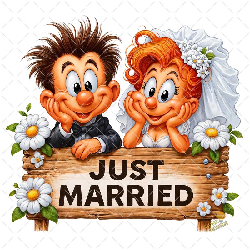 38-just-married-png Cartoon Just Married PNG