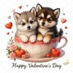 Cachorros San Valentín PNG