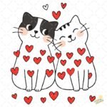 Gatitos San Valentín PNG ai