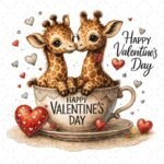 Jirafas San Valentín PNG