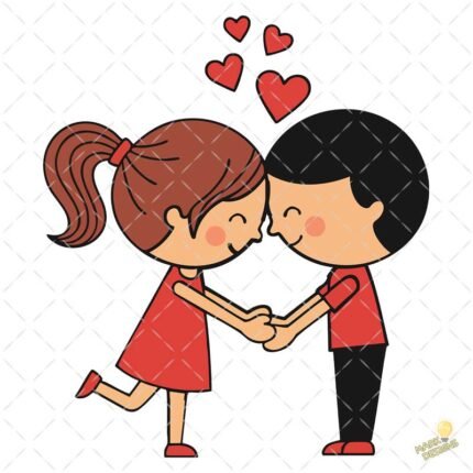 Pareja feliz san Valentín PNG ai