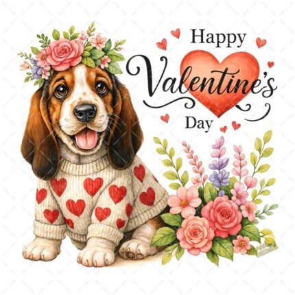 Perro Happy Valentines Day PNG