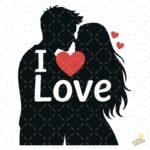 Pareja i love PNG ai