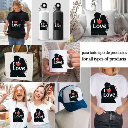 Pareja i love PNG ai