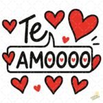 Frase te amo PNG ai