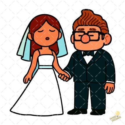 Pareja up recién casados PNG ai