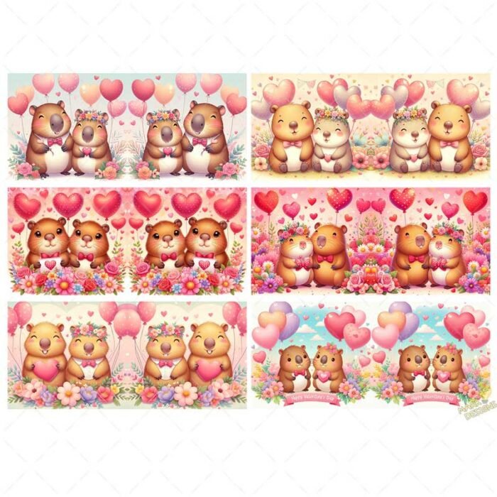 Plantillas Capybaras Valentines Day tazas - Image 2