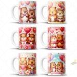 Plantillas Capybaras Valentines Day tazas