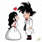 Goku y Milk san Valentín PNG ai