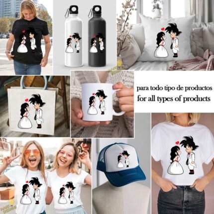 Goku y Milk san Valentín PNG ai