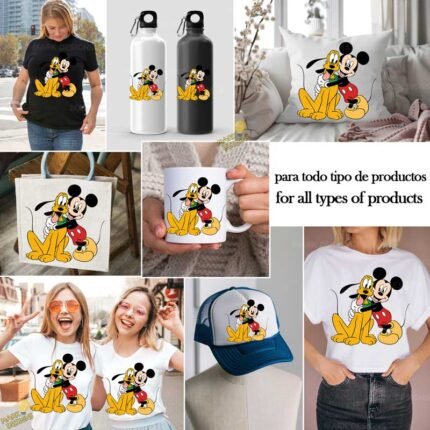 Mickey y Pluto amigos PNG ai