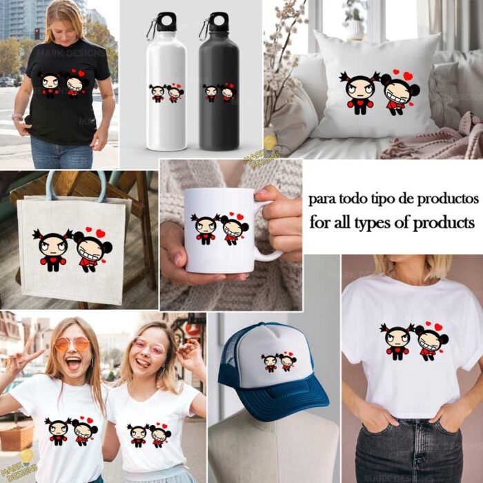 Pucca y Garu san Valentín PNG ai