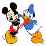 Mickey y Pato Donald amigos PNG ai