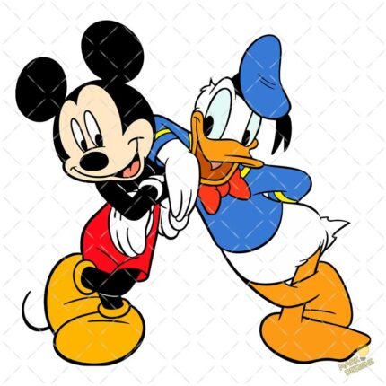 Mickey y Pato Donald amigos PNG ai