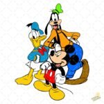 Mickey Pato Donald y Goofy PNG ai