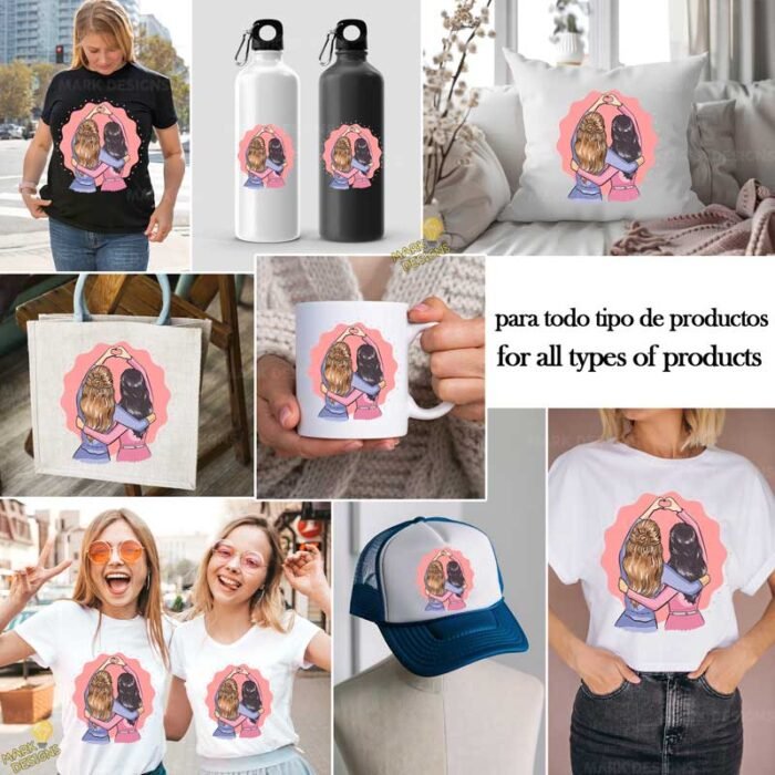 Por siempre amigas PNG ai