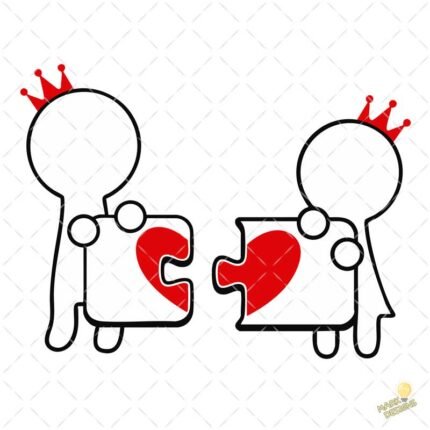 Dibujo pareja romántica PNG ai