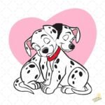 Pareja dálmatas san Valentín PNG ai