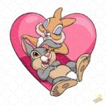 Tambor y Bunny san Valentín PNG ai