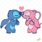 Stitch pareja san Valentín PNG ai