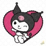 Kuromi corazón PNG ai