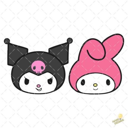My Melody y Kuromi PNG ai