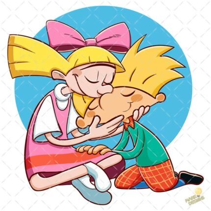 Helga y Arnold san Valentín PNG ai