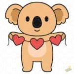 Koala san Valentín PNG ai